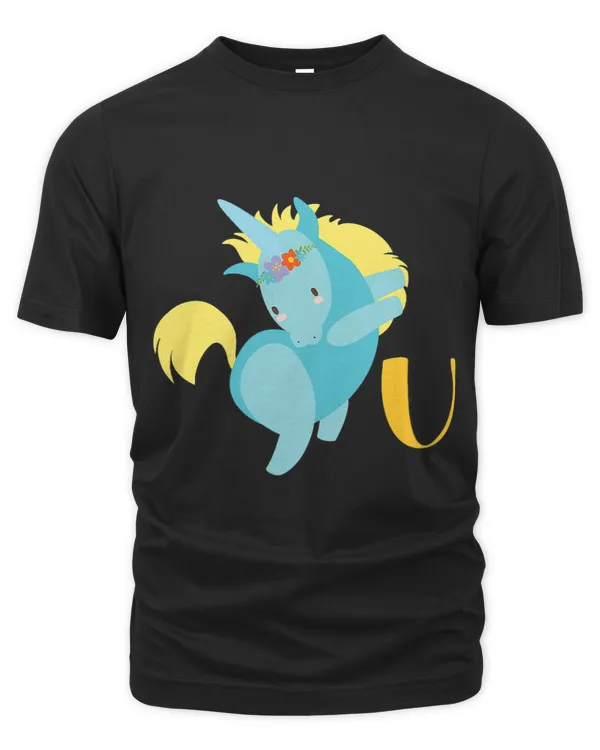 Cute Alphabet Letter Animals Letter U for Unicorn.
