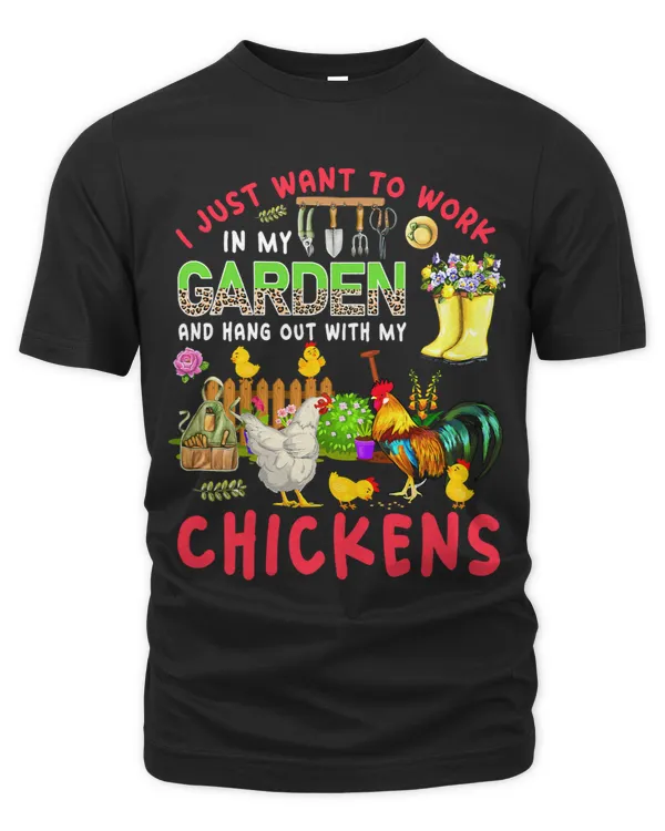 Work In My Garden And Hang Out With Chickens Three Chickens