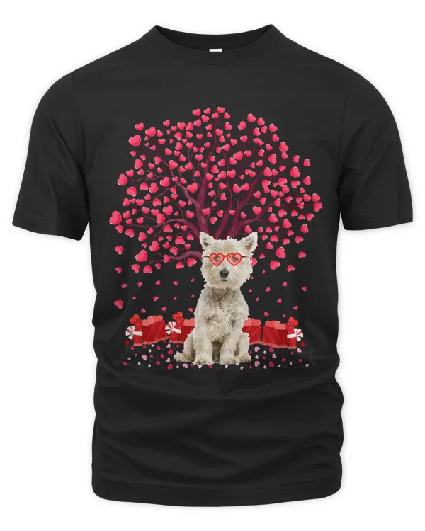 Westie Dog Lover Heart Tree Westie Valentines Day
