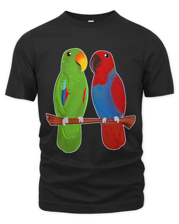 Eclectus Parrot Adorable Couple Birds Cute Drawing