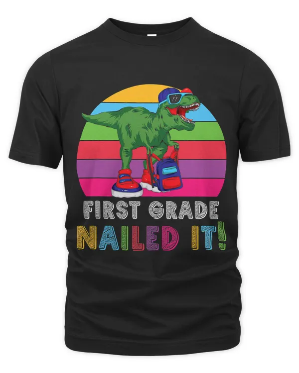 Funny 1st Grade Nailed it T Rex Dinosaur Graduation Cap Gown