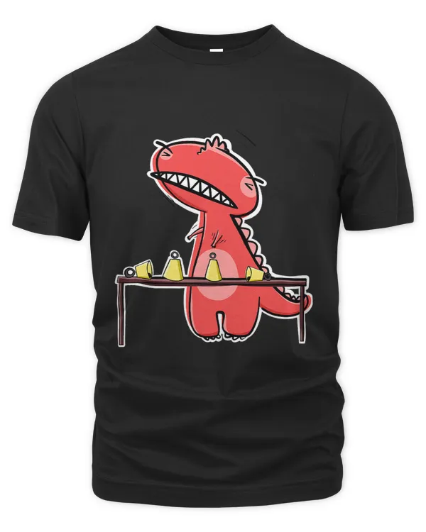 Red TRex At Handbell Choir Practice