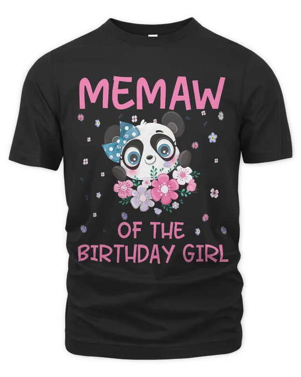Memaw Of The Birthday Girl Panda Bear Party Matching Family