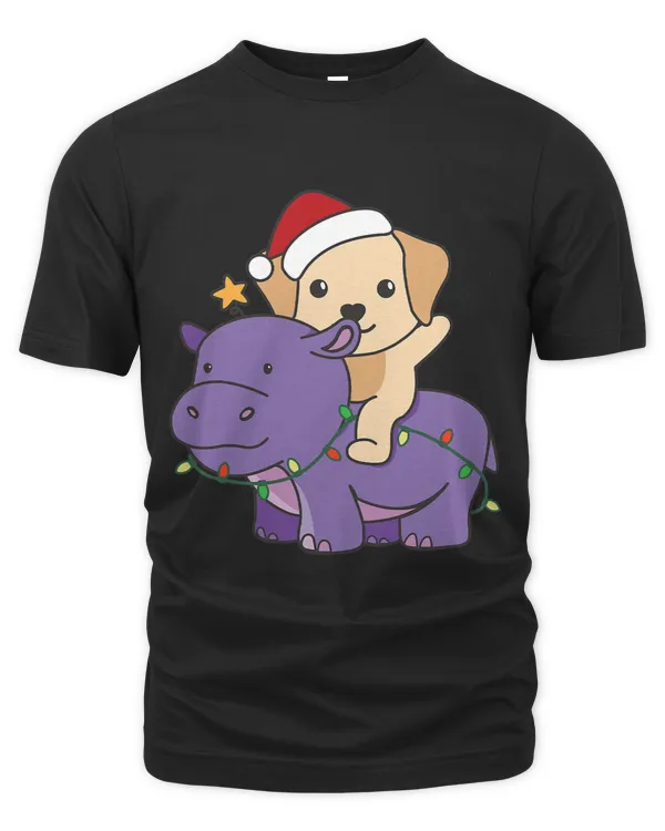 Christmas Hippo Labrador Merry Christmas Hippopotamus