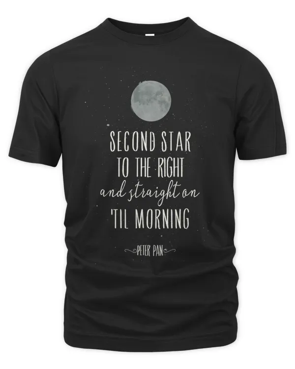 Disney Peter Pan Second Star To The Right Moon Stars
