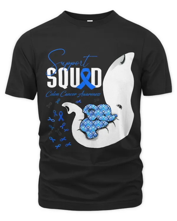 Colon Cancer Awareness Support Aquad Elephant