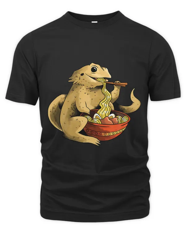 Bearded Dragon Eating Ramen For Reptile Gargoyle Gecko Lover