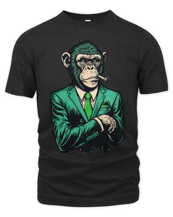 Cool Suited Boss Monkey Chimpanzee Ape