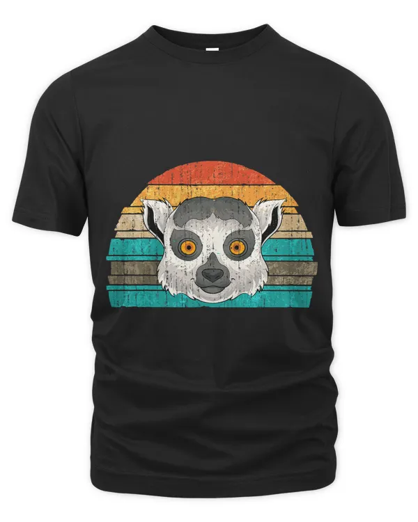 Cute Zoo Animal Madagascar Monkey Retro Lemur