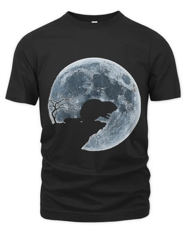 Beaver Halloween Costume Moon Silhouette Creepy