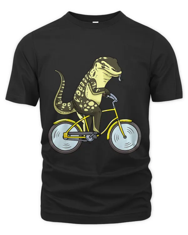 Asian Water Monitor Lizard On Bike Reptile Cyclist