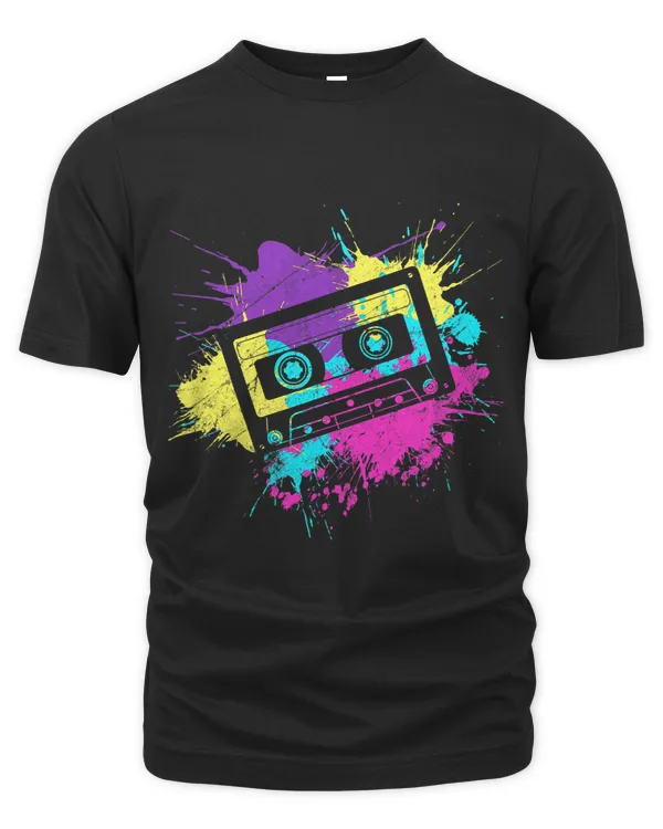 80s vibe Retro 90s vibe Cassette paint splash costume party