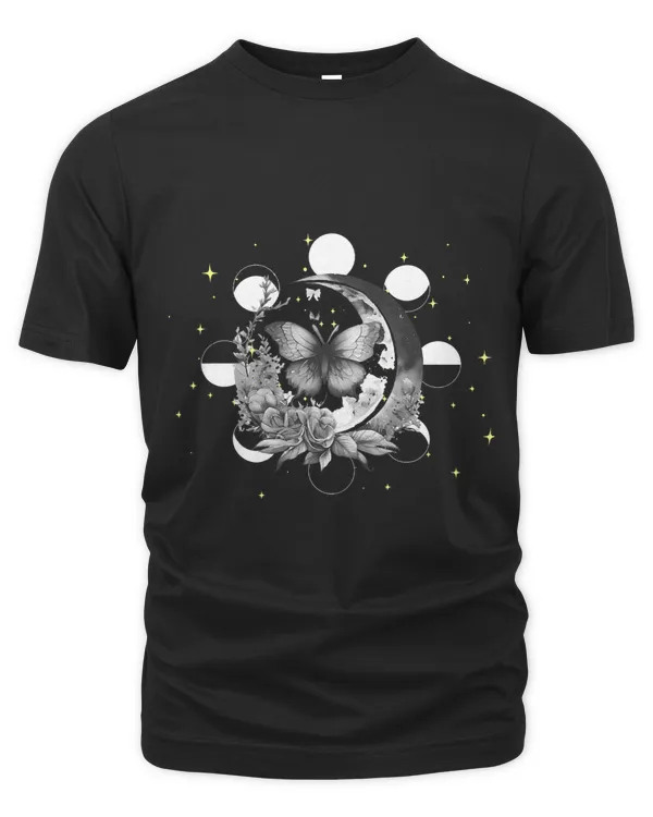 Celestial Moon Phases Night Moth Floral Moon and Stars4