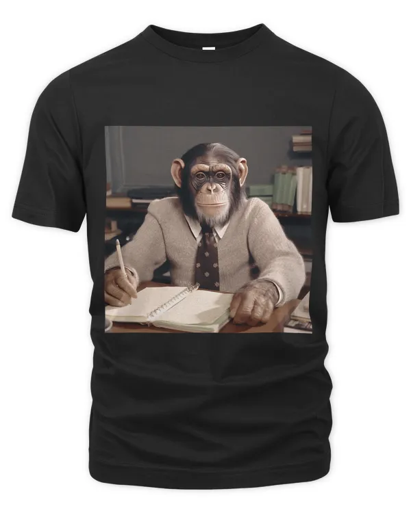 Funny Chimpanzee as Professor Humorous