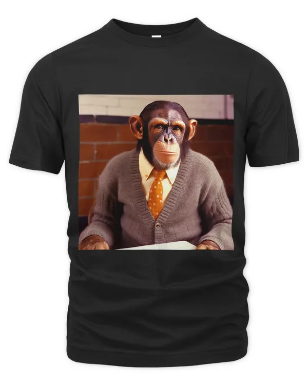 Funny Chimpanzee as Teacher Vintage Humor