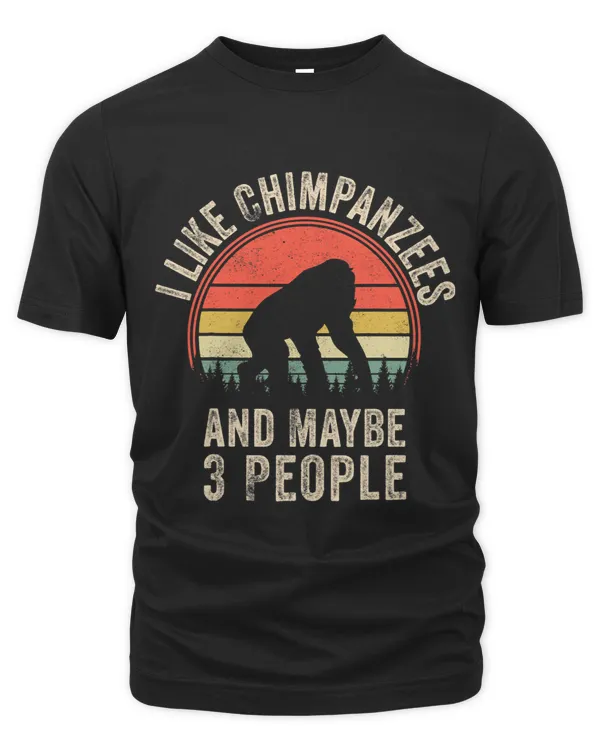 Funny Chimpanzee Design Art Graphic Chimpanzees Zoo Animal L