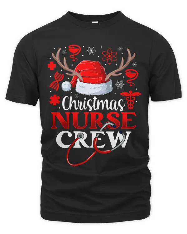 Christmas Nurse Crew Santa Hat Reindeer Nurse