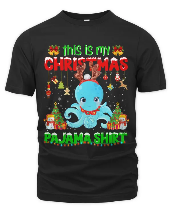 Christmas Octopus Pajama Xmas Octopus Horn Christmas Holiday