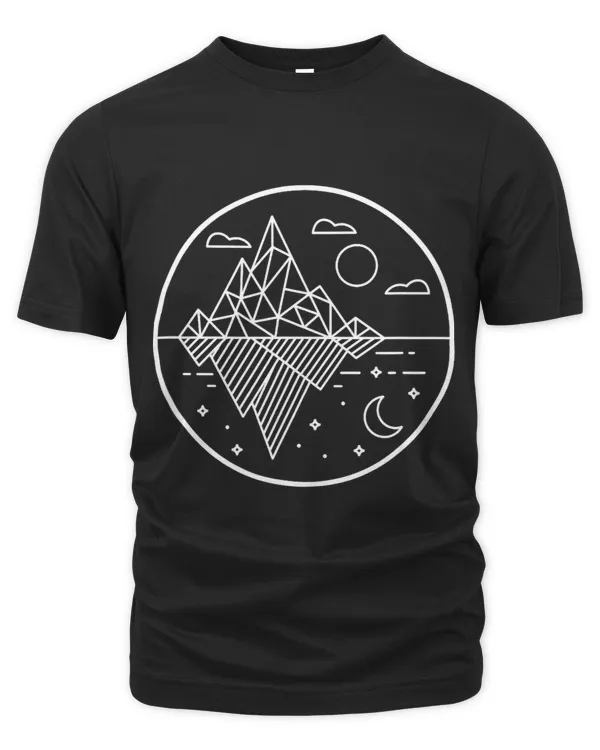 Geometric Mountain Graphic Abstract Circle Outdoor Nature