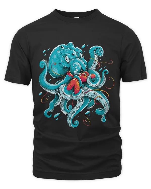 Colorful Octopus Diver Sea Realistic Octopus Animal Lover