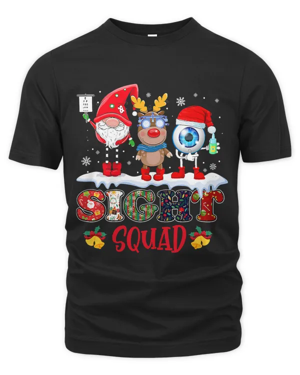 Funny Sight Squad Gnome Reindeer Santa Christmas Optometrist