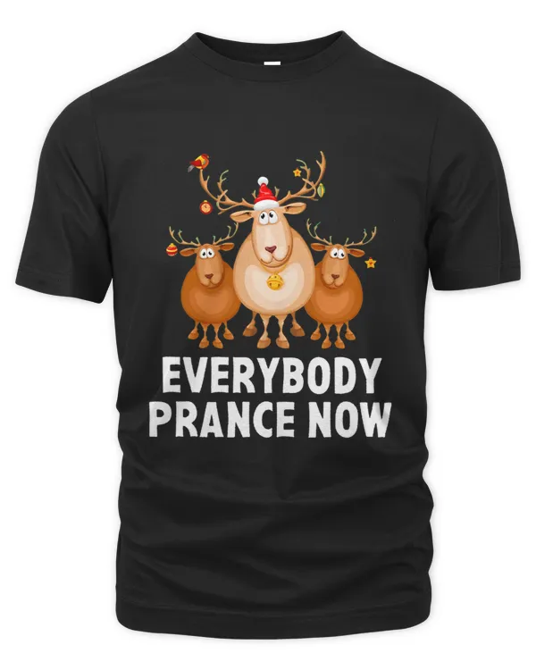 Everybody Prance Now Funny Christmas Reindeer Santa Hat Xmas 1