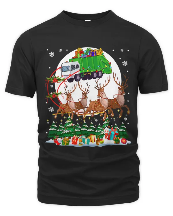 Garbage Truck Sleigh Reindeer Xmas Costume Trucker Family