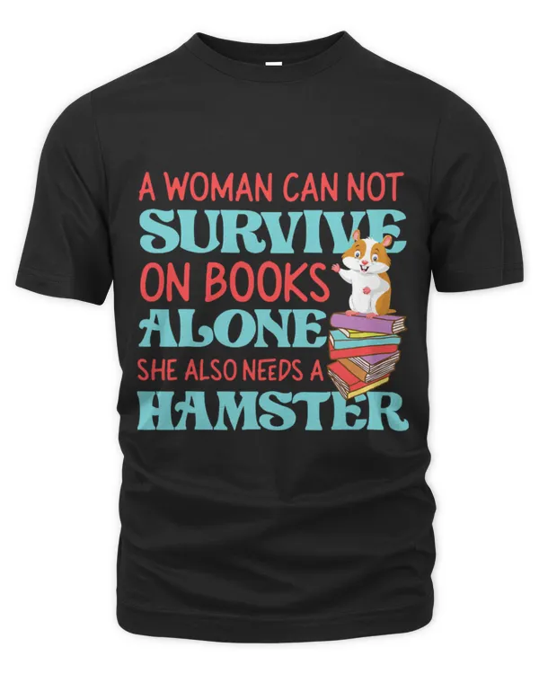 Hamster Pet Reading Book A Woman Can Not Survive On Books 1