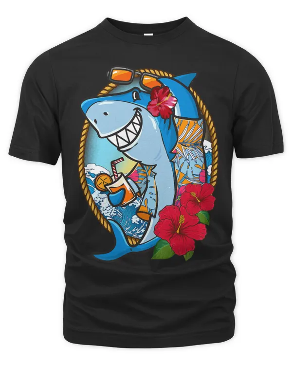 Shark Pet Funny Summer Hawaiian