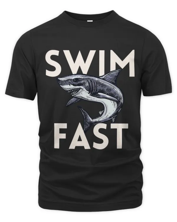Shark Pet Funny Swim Fast Beach Spring Break Tee