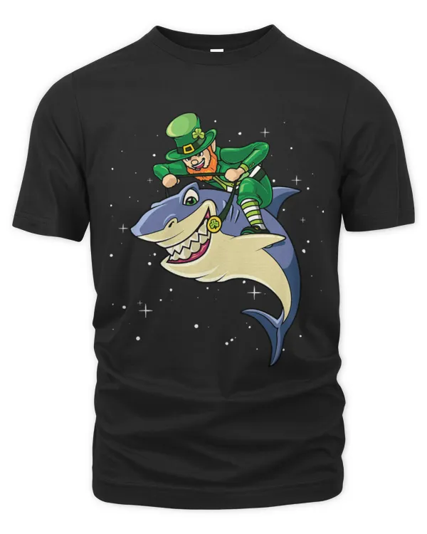 Shark Pet Leprechaun Riding a Shark Saint Patricks