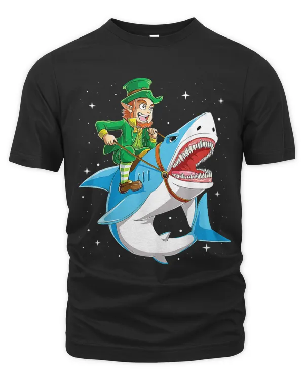Shark Pet Leprechaun Riding Shark Patrick Day Leprechaun Shark Drunker