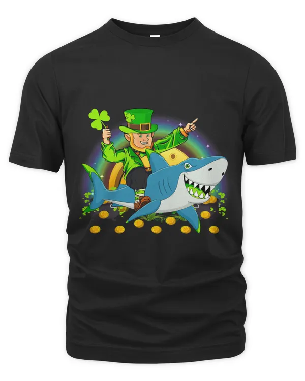 Shark Pet Leprechaun Riding Shark St Patrick s Day