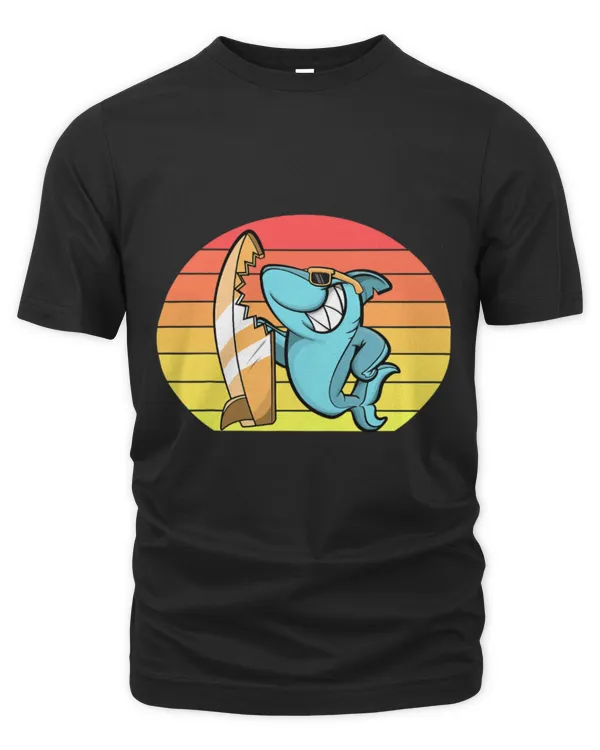 Shark Pet Sunset Shark Surfer