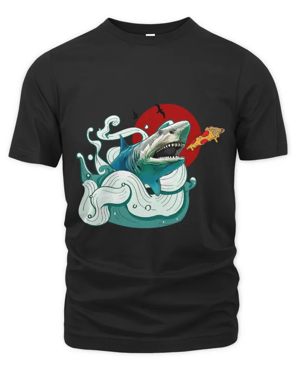 Shark Pet Sunshine Summer Palm Trees Beach shark pizza
