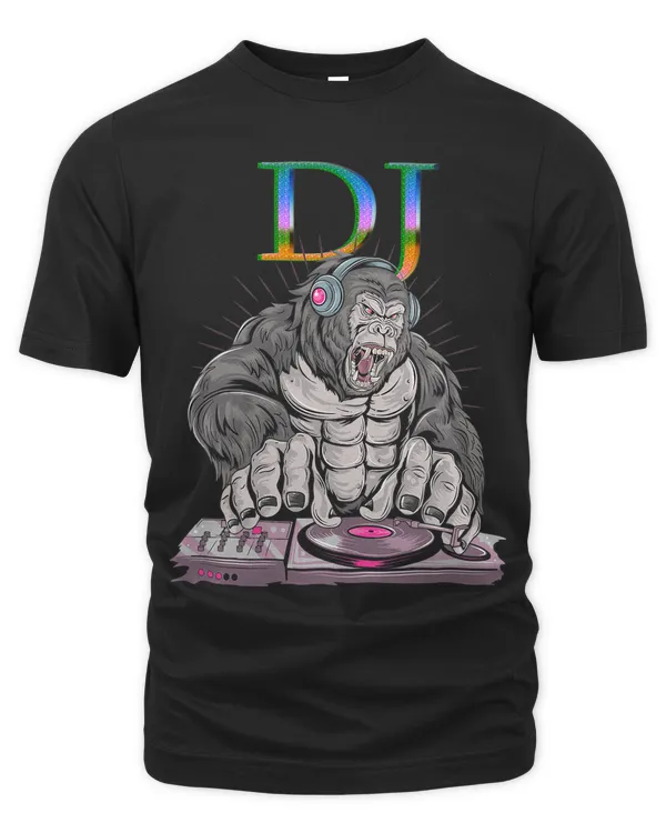 DJ Gorilla Ape Cartoon