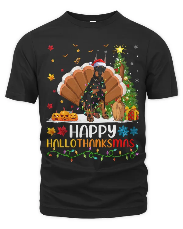 Doberman Dog Lover Funny Happy Doberman HelloThanksMas