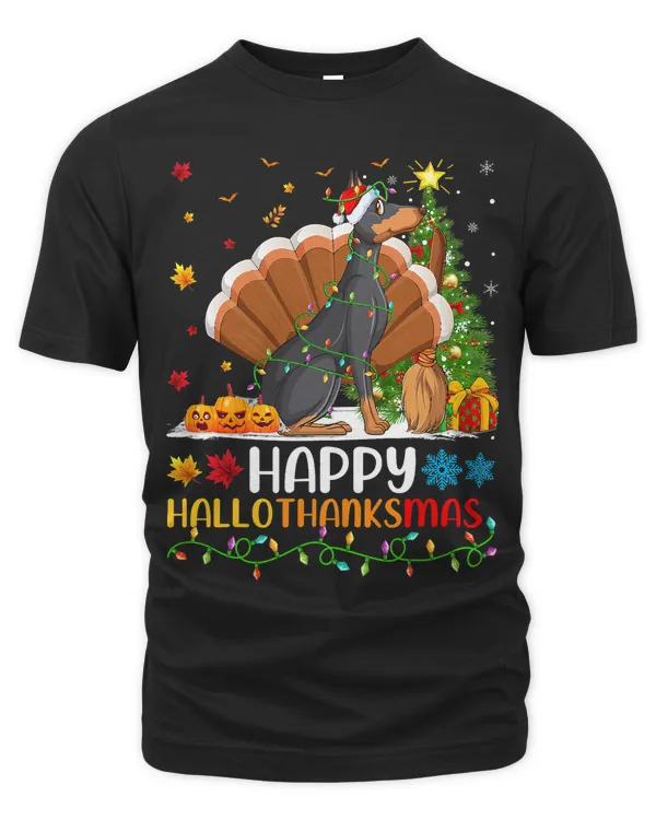 Dog Lover Funny Happy Doberman Pinscher Dog HelloThanksMas