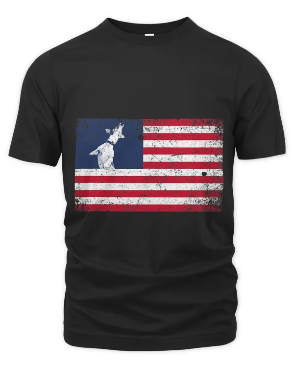 Jack Russel American Flag Dog Lover Funny 4th of July Dog