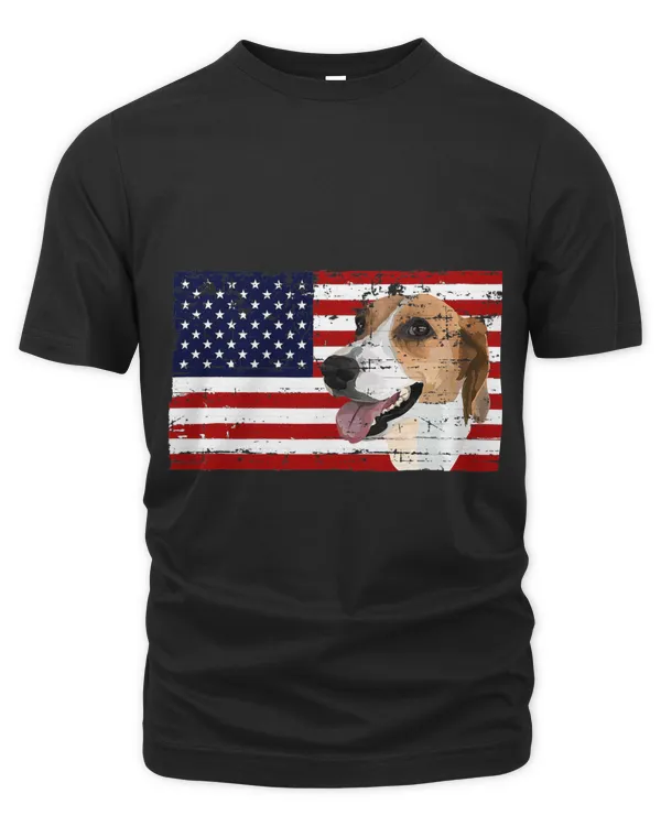 Jack Russel Dog Patriotic 4th of July American Flag