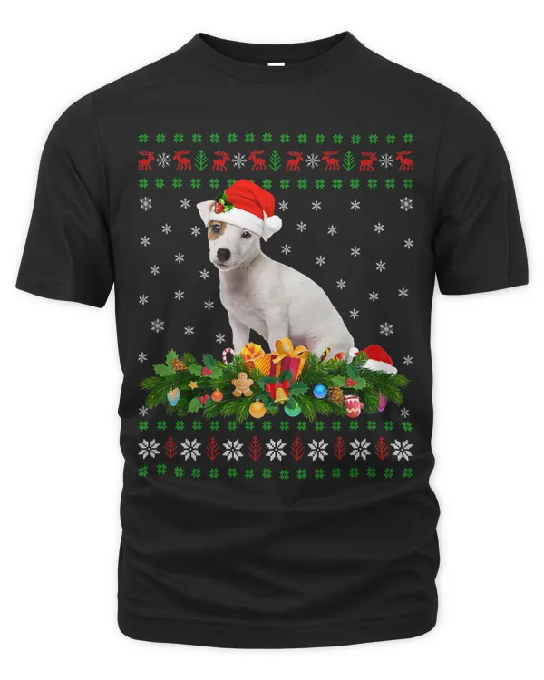 Jack Russel Dog Xmas Santa Hat Ugly Jack Russel Christmas