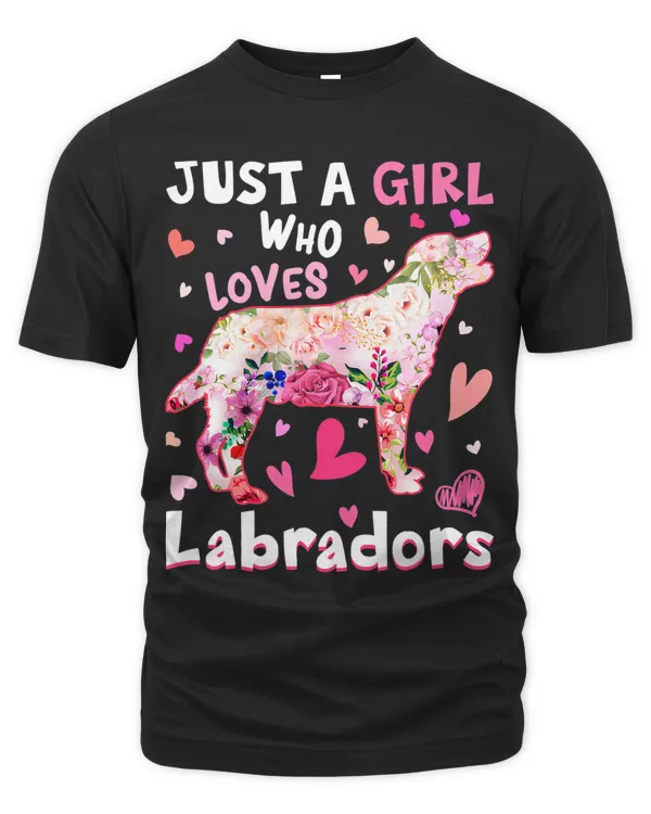 Just A Girl Who Loves Labradors Dog Funny Flower Dog Lover