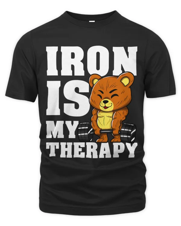 Funny Powerlifting Iron Is My Therapy Fitness 1