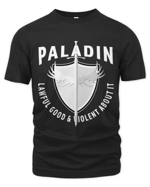 Funny RPG Lawful Good Paladin and Violent About it Graphic
