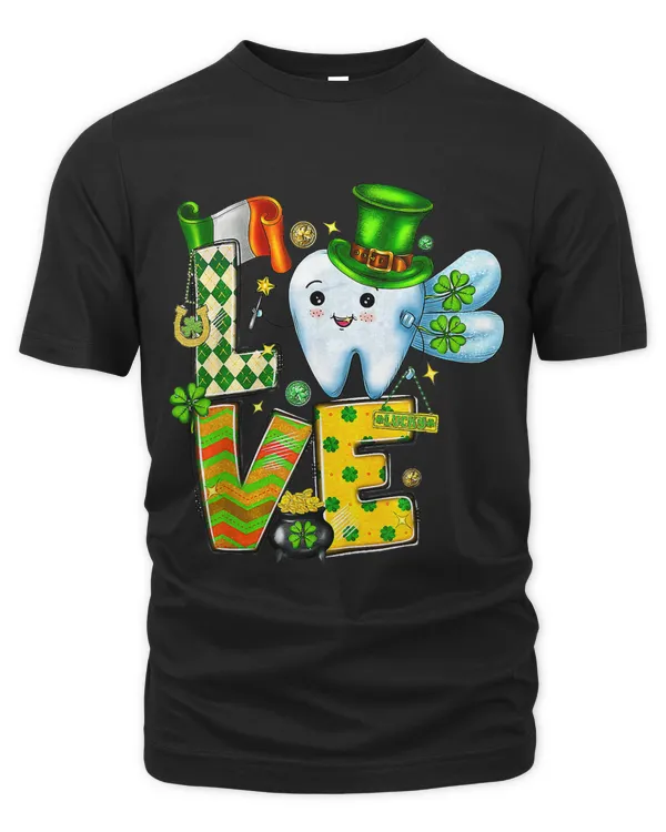 Funny Patricks Day 2023 Love Tooth Dentist Dental Assistant