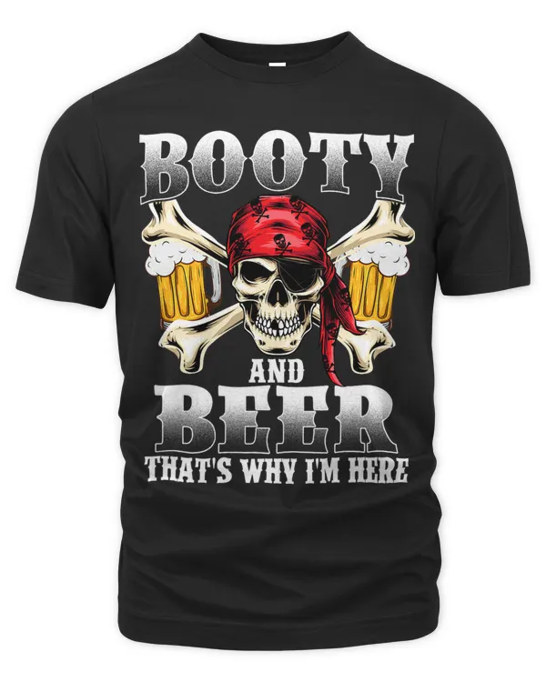 Funny Pirate Booty Shirt Men Jolly Roger Women Freebooter 332