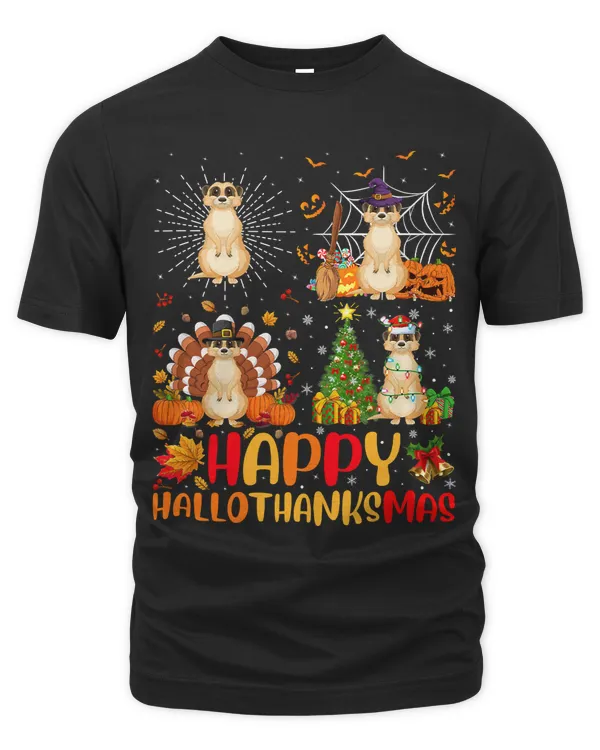 Halloween Thanksgiving Christmas Meerkat Hallothanksmas