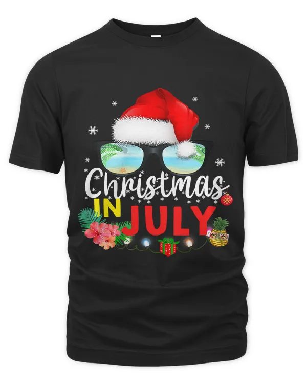 christmas in july santa hat sunglasses summer celebration 203