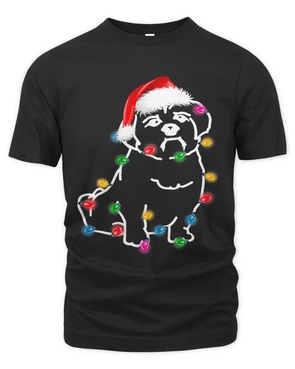 Christmas Shih Tzu with Lights Santa Hat XMAS Funny Dog 464