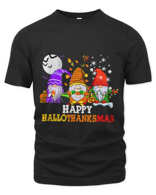 Happy HalloThanksMas Gnomes Halloween Thanksgiving Christmas 66